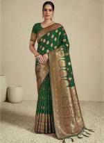 Silk Green Festival Wear Weaving Saree